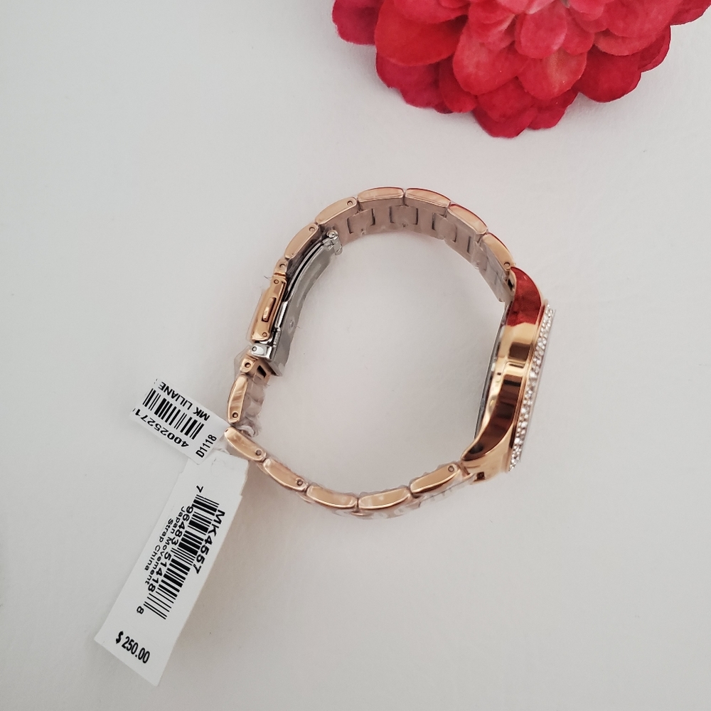 Michael Kors Liliane 36mm Rose Gold Womens Watch - Picture 4 of 8